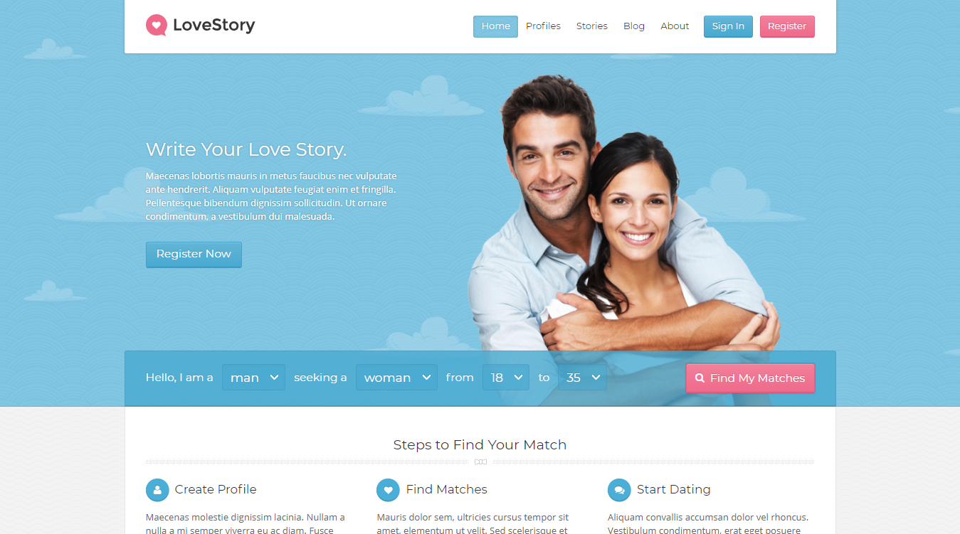 Lovestory WordPress Theme